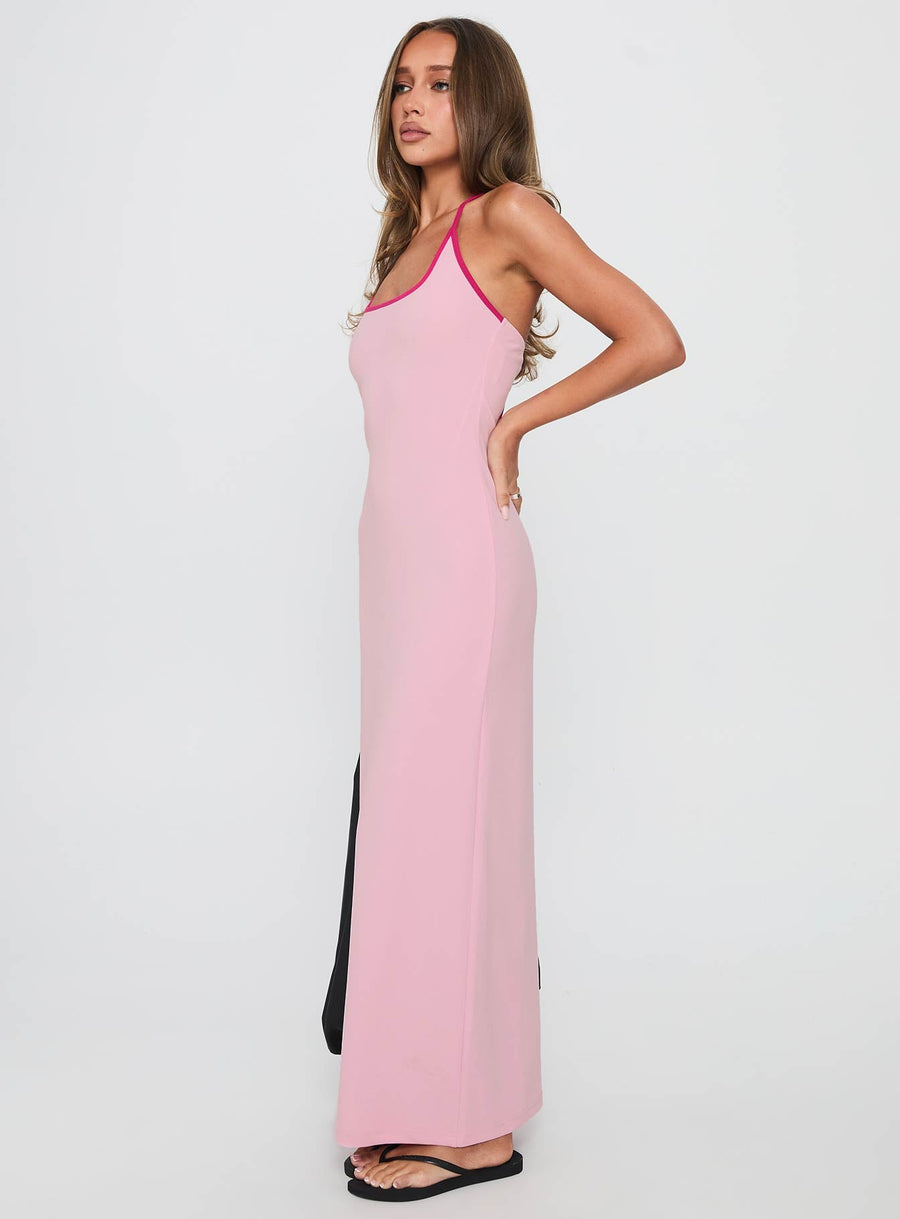 Teisha Halter Maxi Dress Pink · photo 3