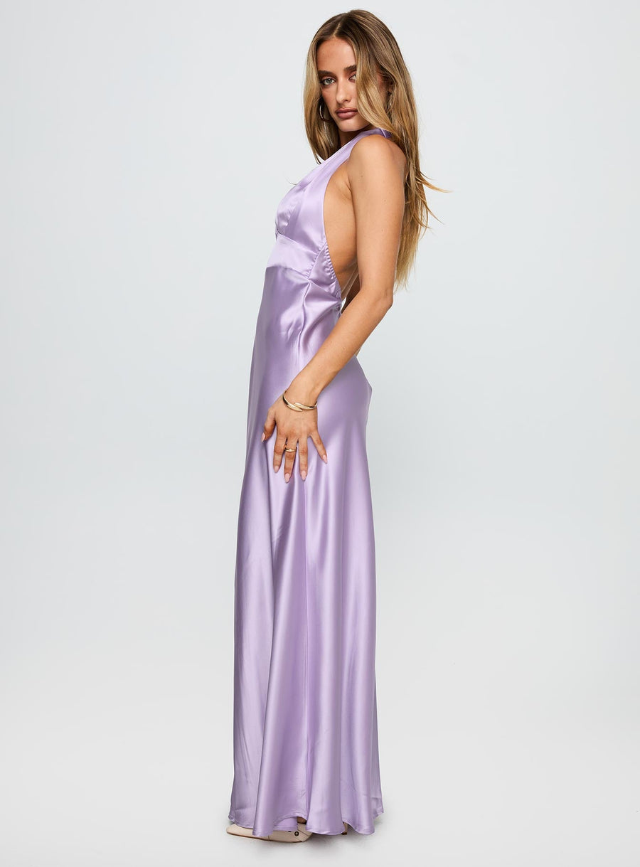 Big Screen Halter Maxi Dress Lilac · photo 3