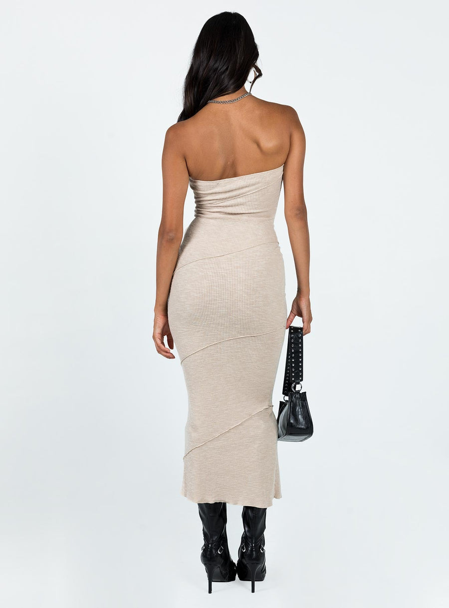 Oscar Midi Dress Beige · photo 5