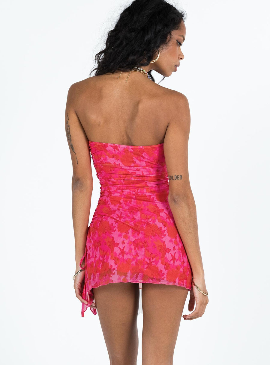 Donelli Mini Dress Pink Floral · photo 4