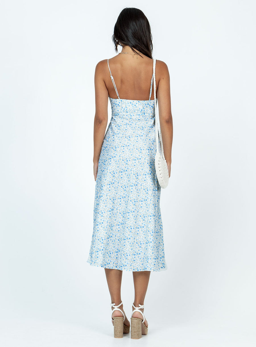 Amara Midi Dress Blue Multi · photo 5