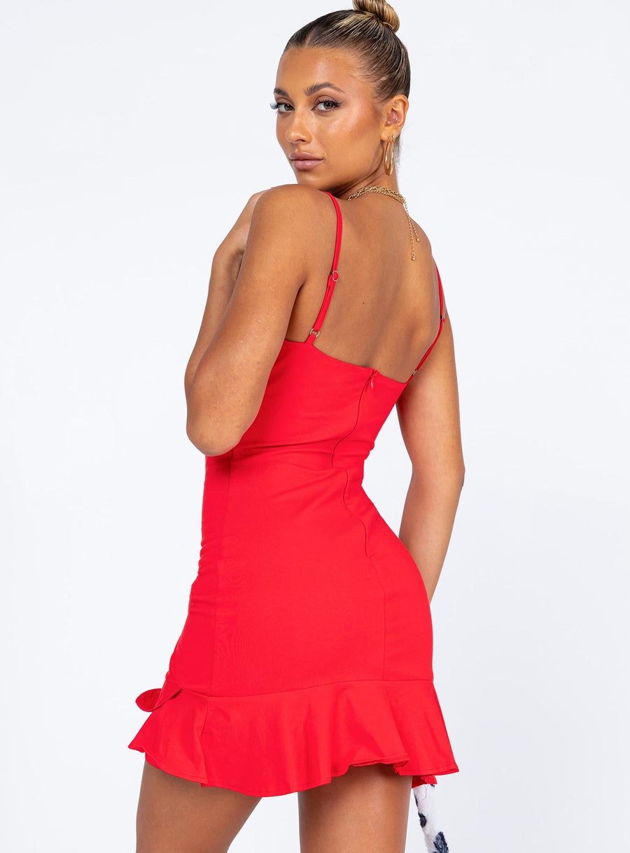 Kiribati Mini Dress Red · photo 5