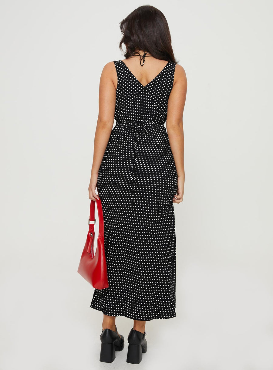 Nellie Maxi Dress Black Polka Dot Petite · photo 5