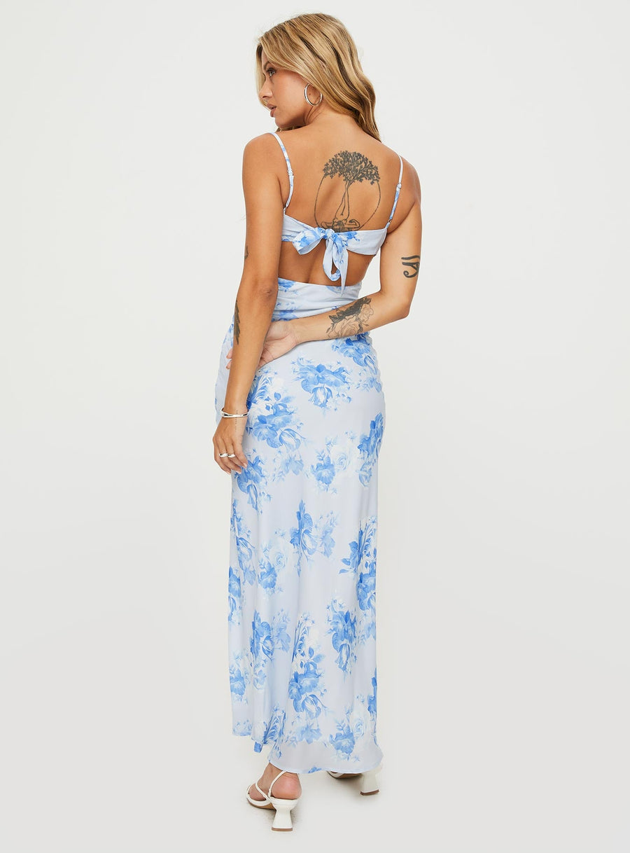 Hamri Maxi Dress White / Blue Floral · photo 4