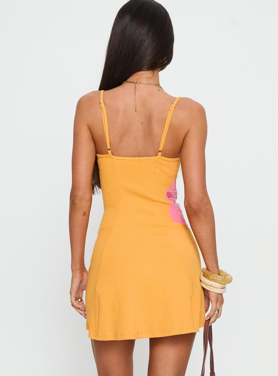 Admiration Bead Detail Mini Dress Orange · photo 5