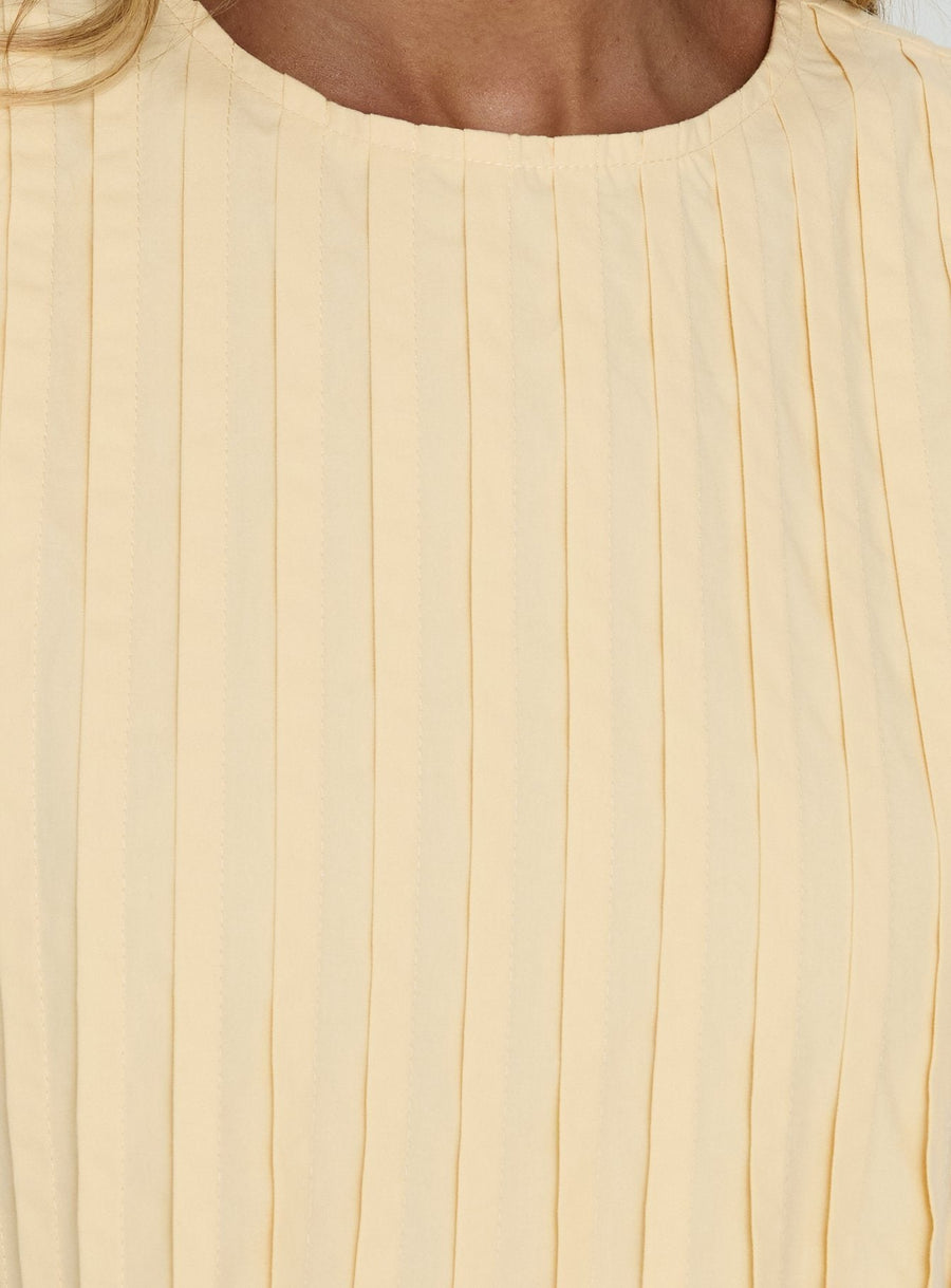 Dreamboat Pleated Mini Dress Yellow · photo 5