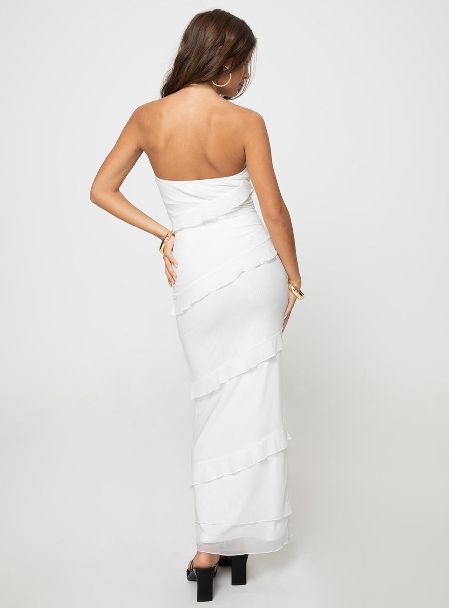 Lasher Strapless Maxi Dress White · photo 5