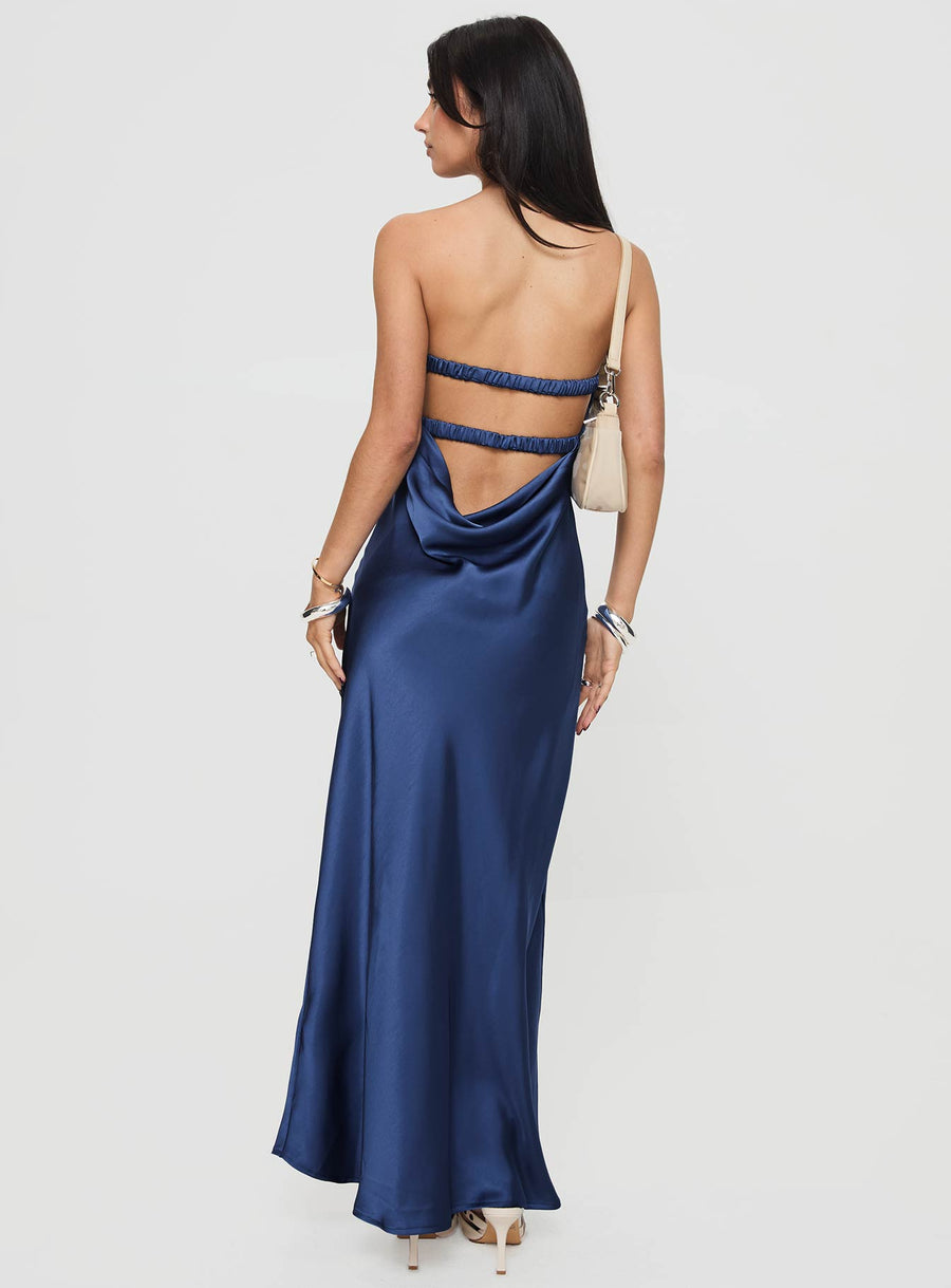 Faviola Strapless Maxi Dress Blue · photo 4