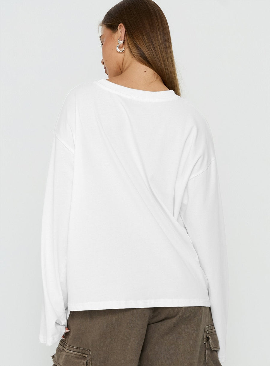 Settle Down Long Sleeve Top White · photo 5
