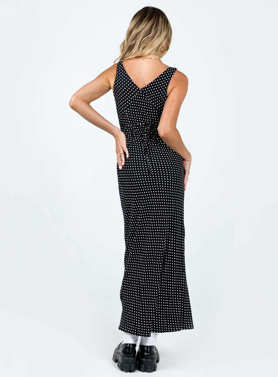 Nellie Maxi Dress Black Polka Dot · photo 5