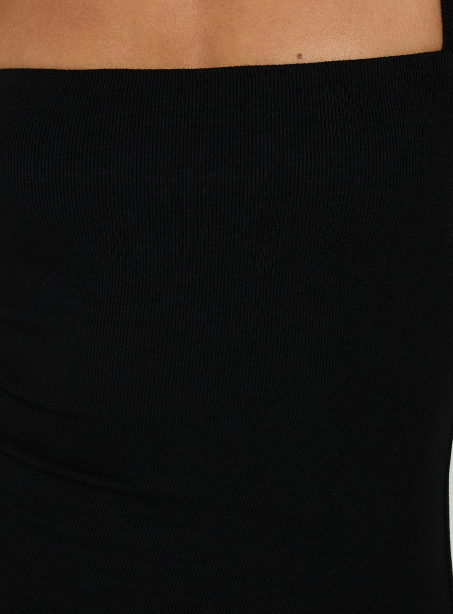 Erroll Drop Waist Knit Maxi Dress Black · photo 5