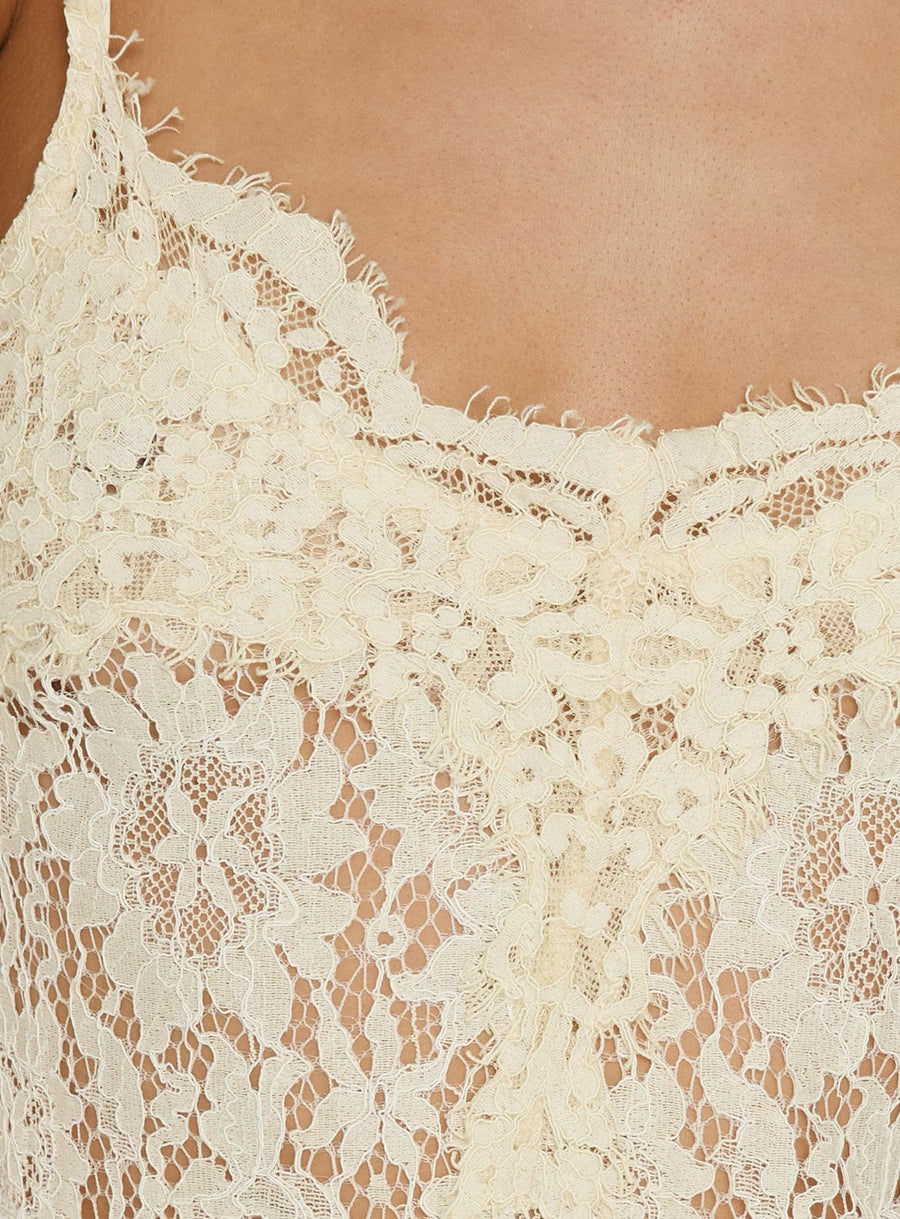 Lovedream Lace Maxi Dress Yellow · photo 5