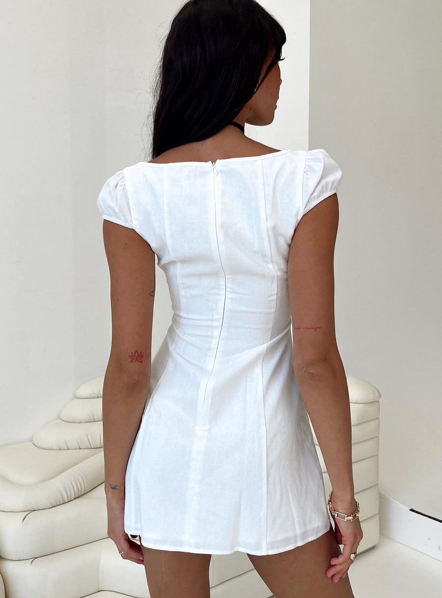 Alora Mini Dress White · photo 6