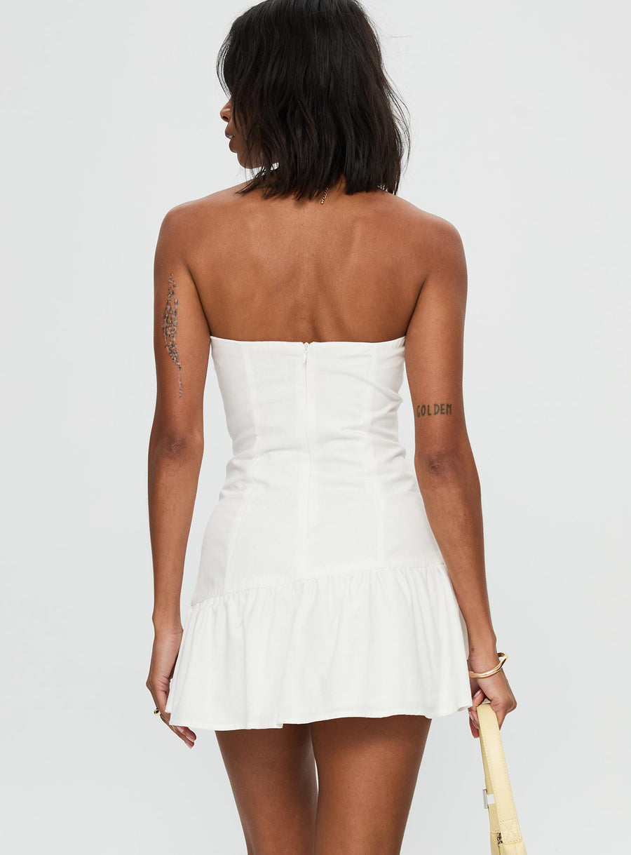 Archetype Strapless Mini Dress White · photo 5