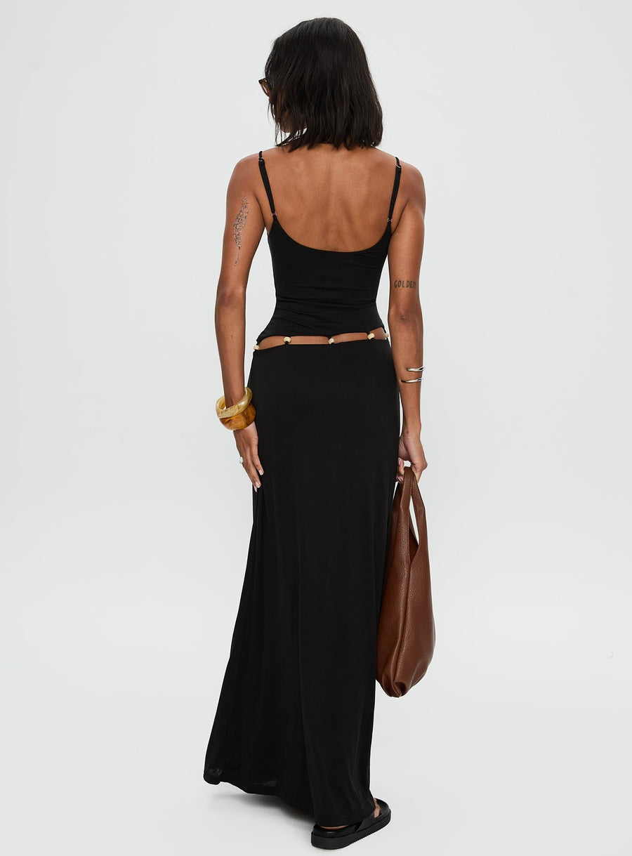 Allspice Beaded Maxi Dress Black · photo 5