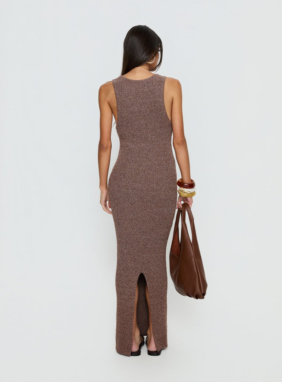 Imirisa Scoop Knit Maxi Dress Mocha · photo 4