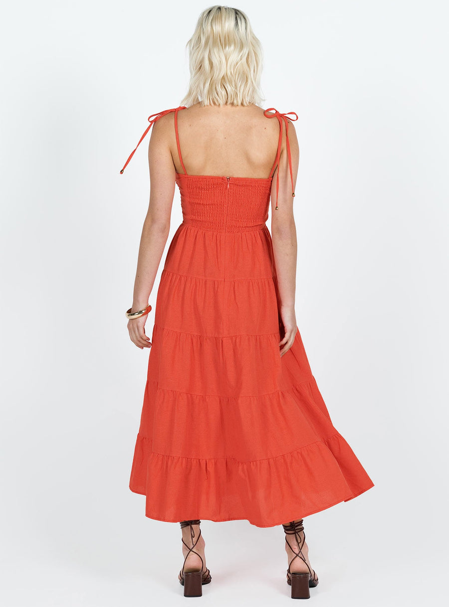 Chavez Midi Dress Red · photo 5