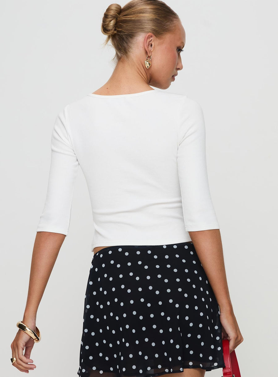 Elaia 3/4 Sleeve Top White · photo 5