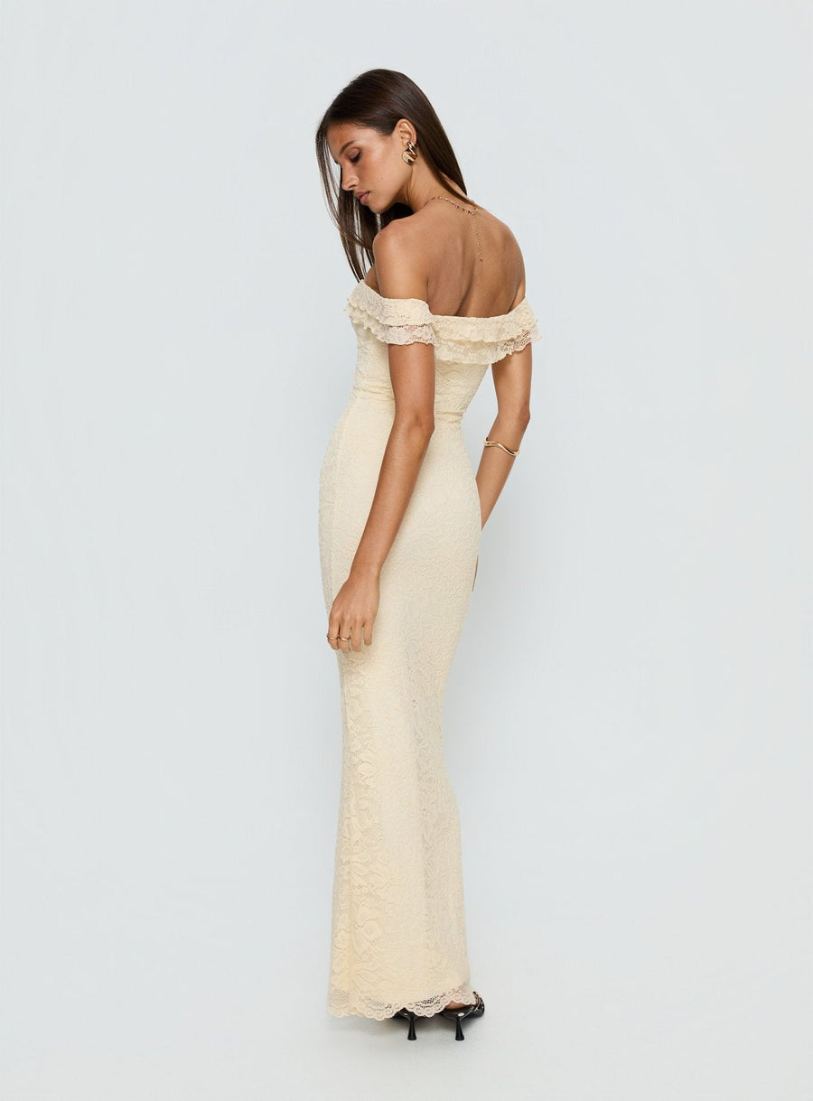 Anabeila Strapless Maxi Dress Lemon · photo 4
