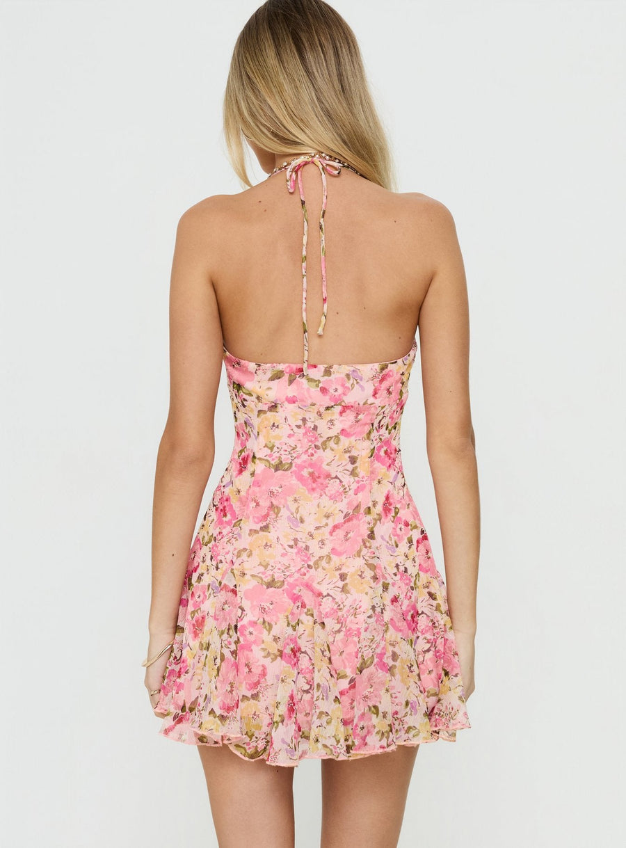 Delamere Mini Dress Pink Floral · photo 5