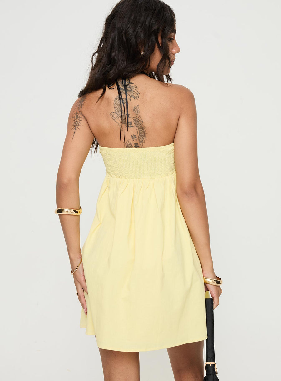 Osment Strapless Mini Dress Lemon · photo 5