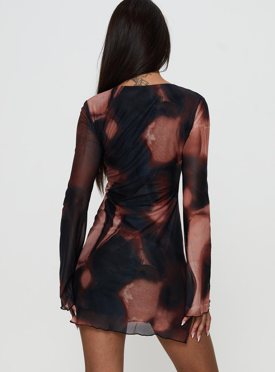 Nyxia Long Sleeve Mini Dress Multi · photo 5