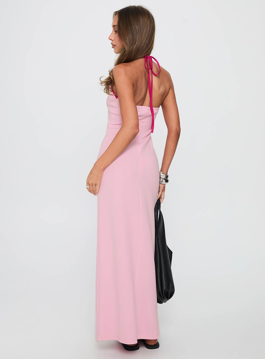 Teisha Halter Maxi Dress Pink · photo 4