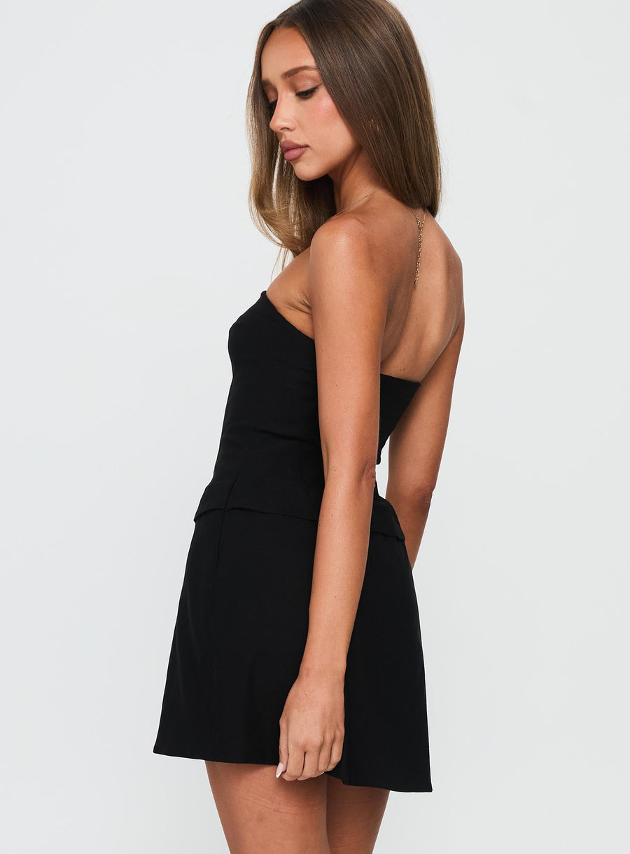 Nutmeg Strapless Mini Dress Black · photo 4