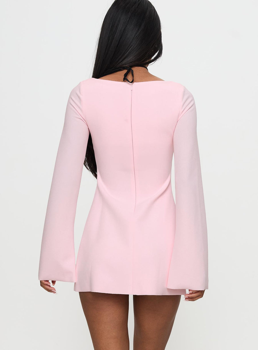 Bombshell Long Sleeve Mini Dress Pink · photo 5
