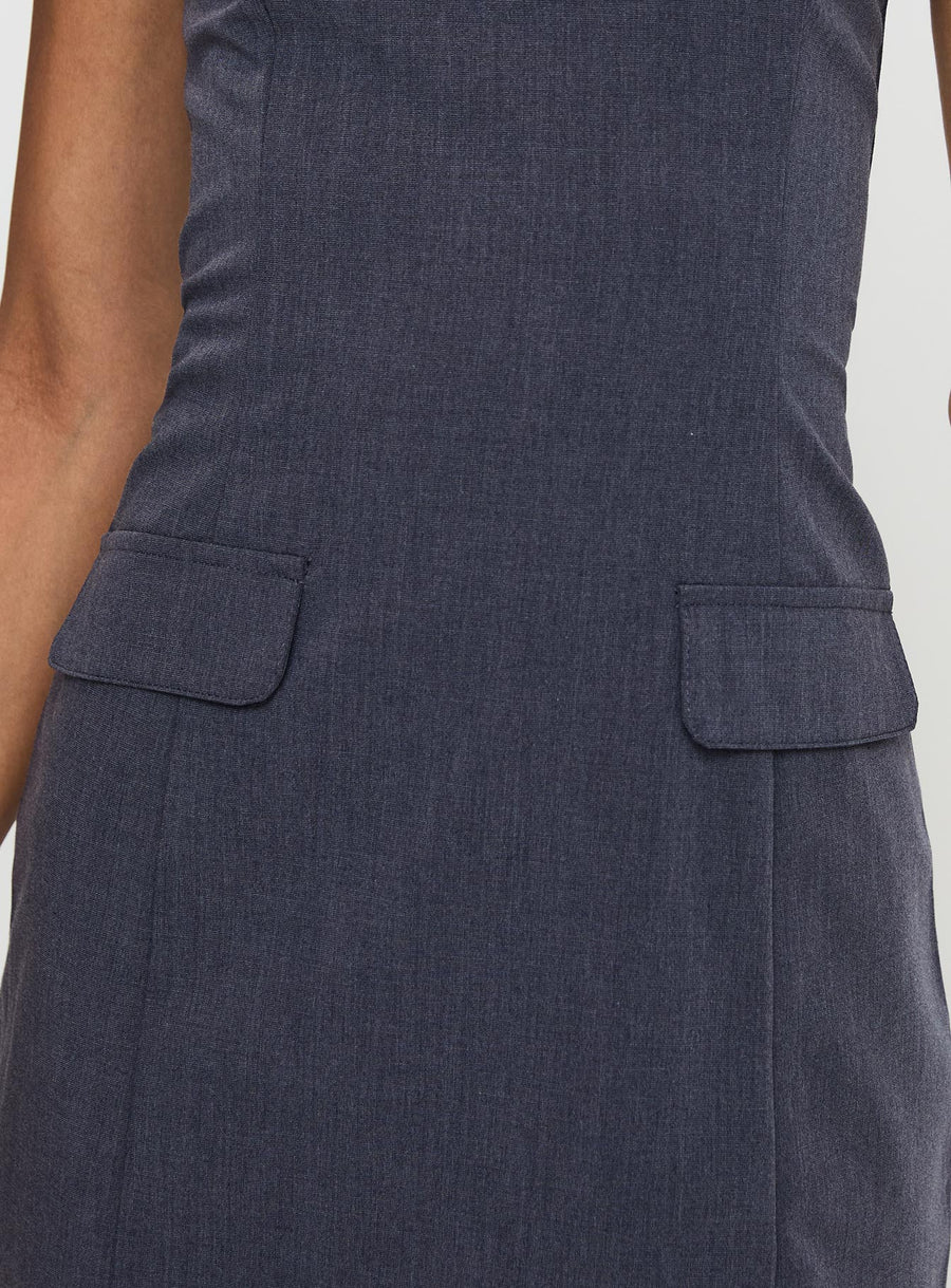 Langdon Strapless Mini Dress Charcoal · photo 6