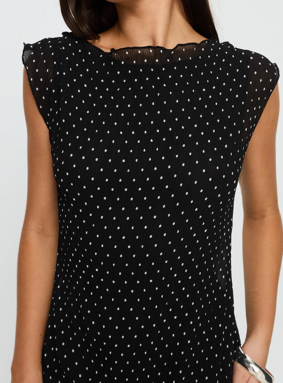 Mariner Mini Dress Noir Polka · photo 6