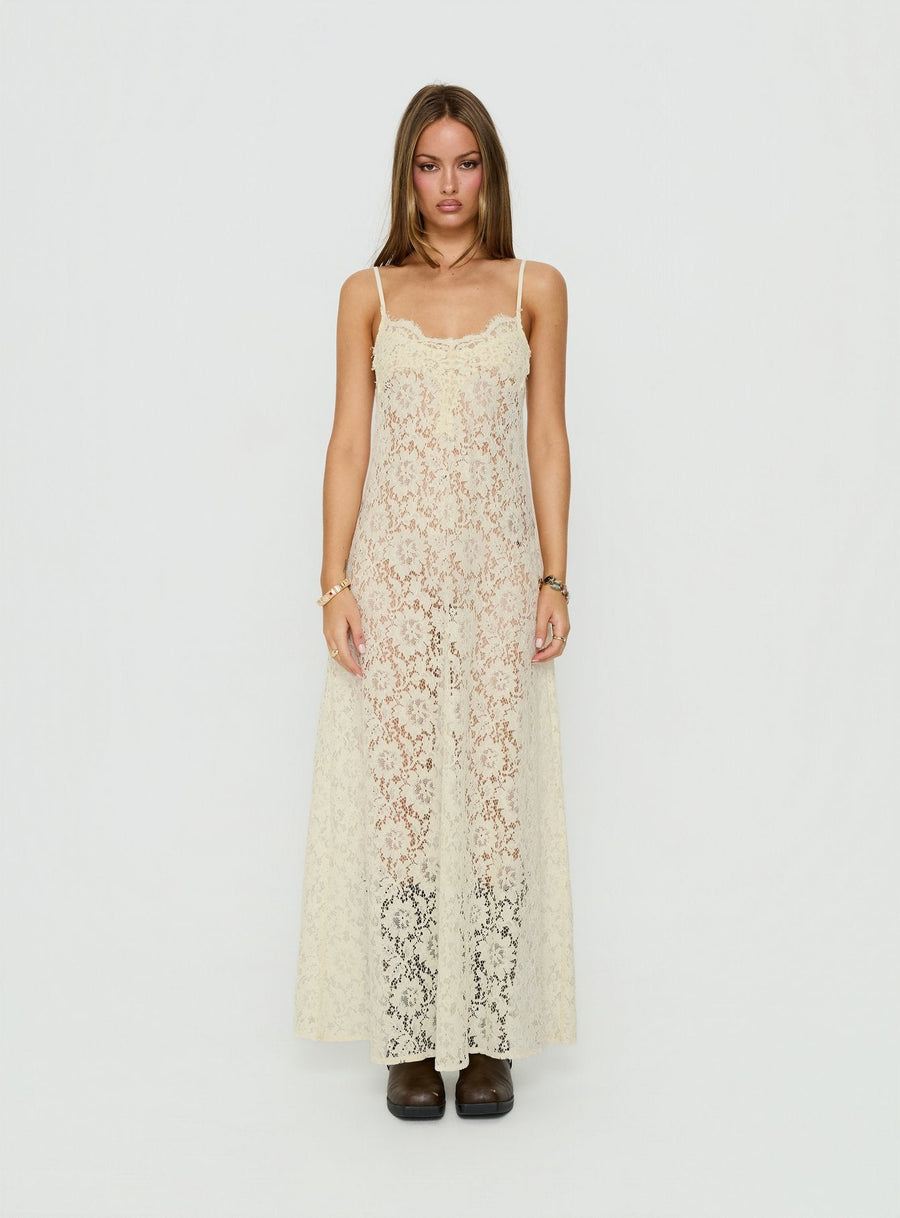 Lovedream Lace Maxi Dress Yellow · photo 6