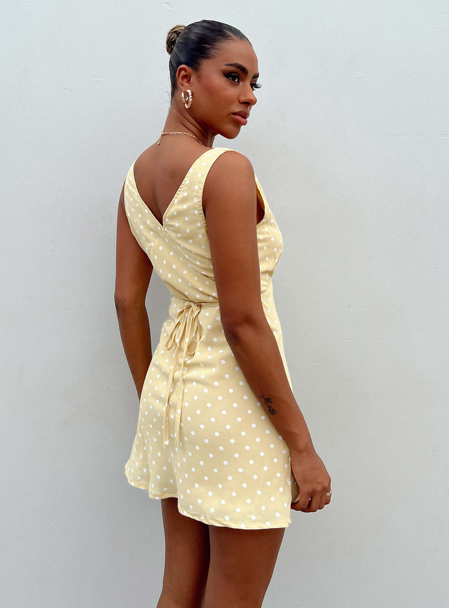 Nellie Mini Dress Yellow Polka Dot · photo 6