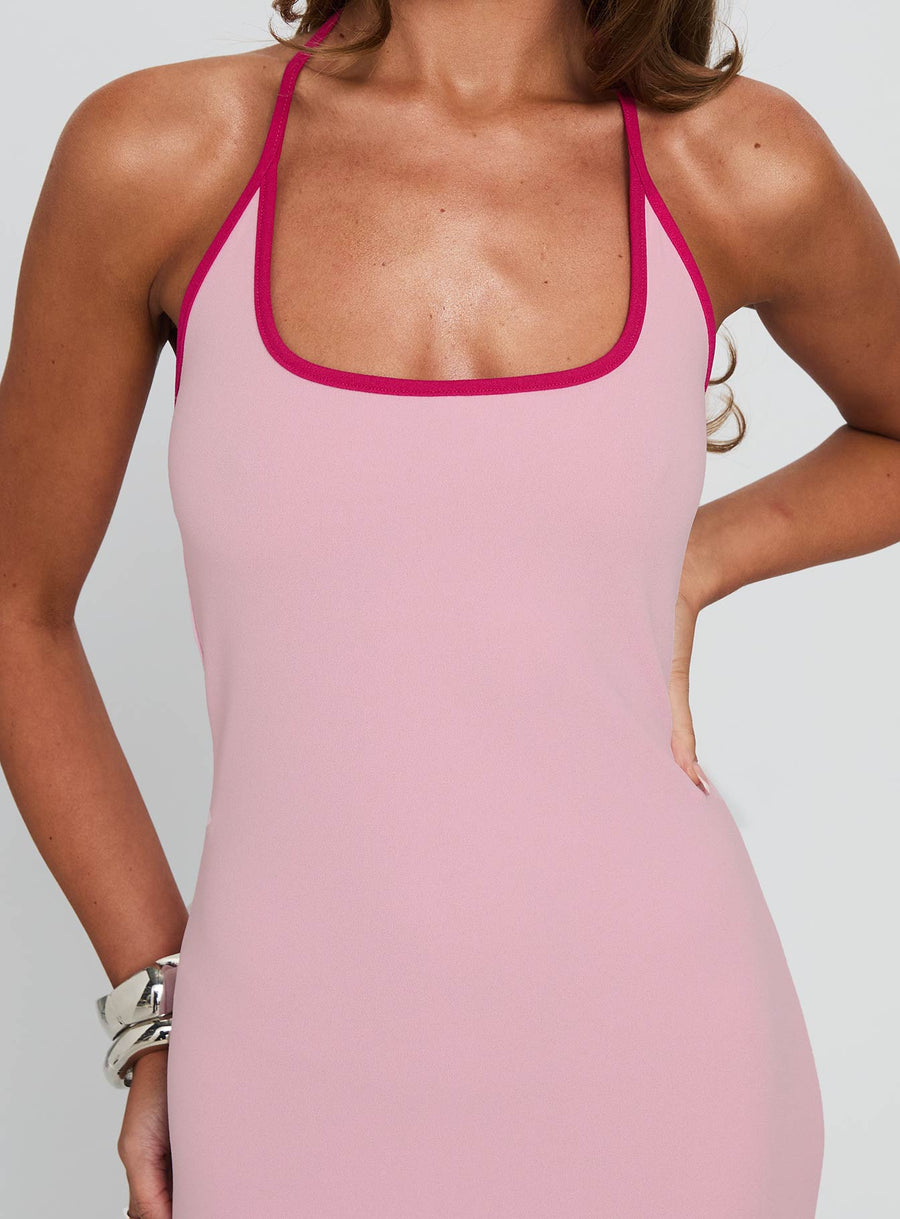 Teisha Halter Maxi Dress Pink · photo 5