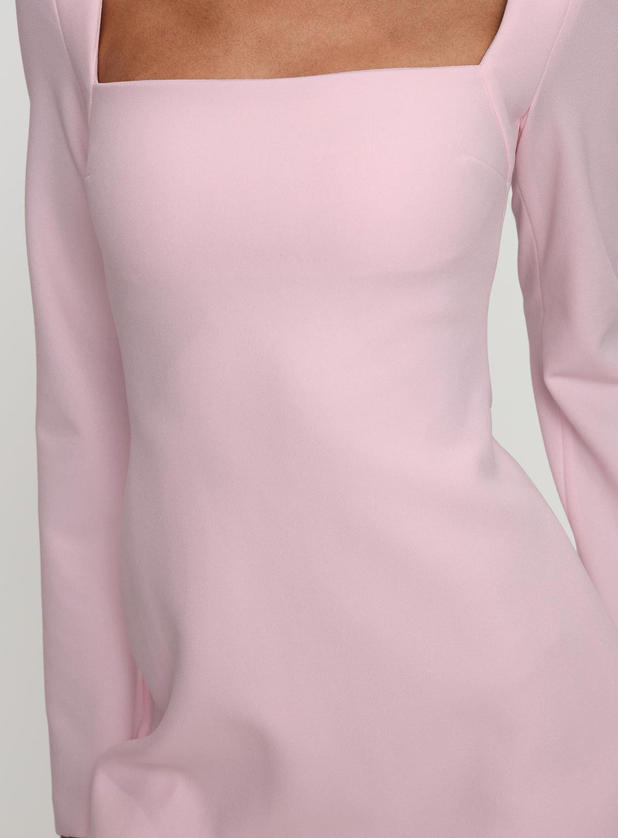 Bombshell Long Sleeve Mini Dress Pink · photo 6