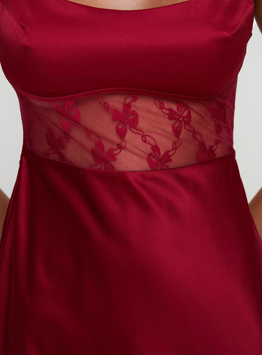 Le Tigre Lace Mini Dress Red · photo 5
