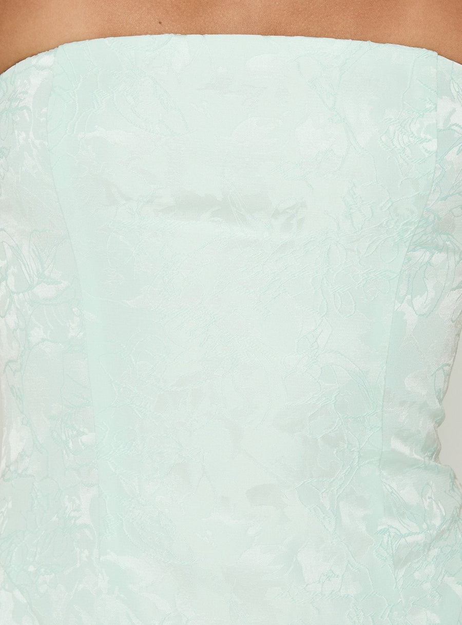Heaven Sent Strapless Mini Dress Mint · photo 6