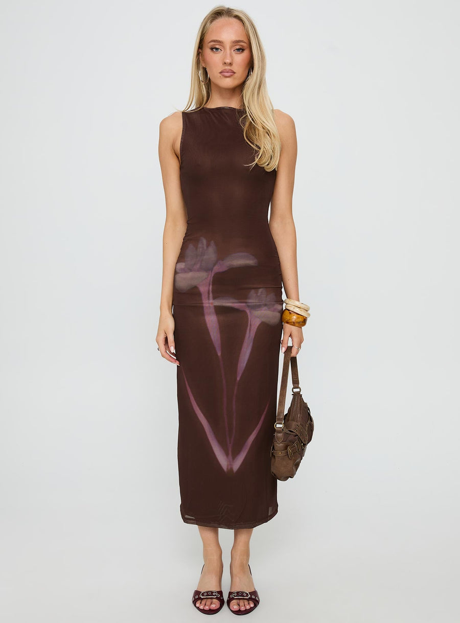 Fayola Maxi Dress Floral Brown · photo 6