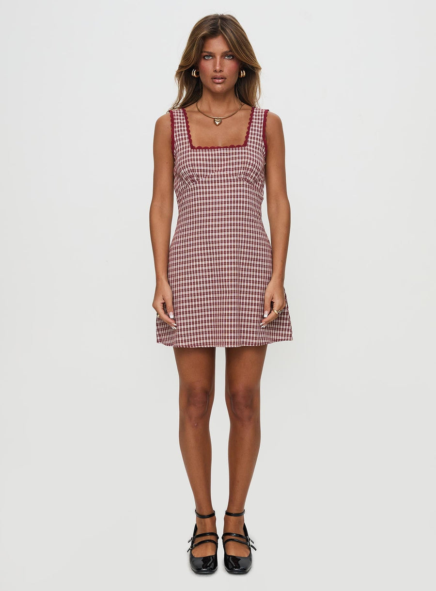 Dasha Mini Dress Red Check · photo 7