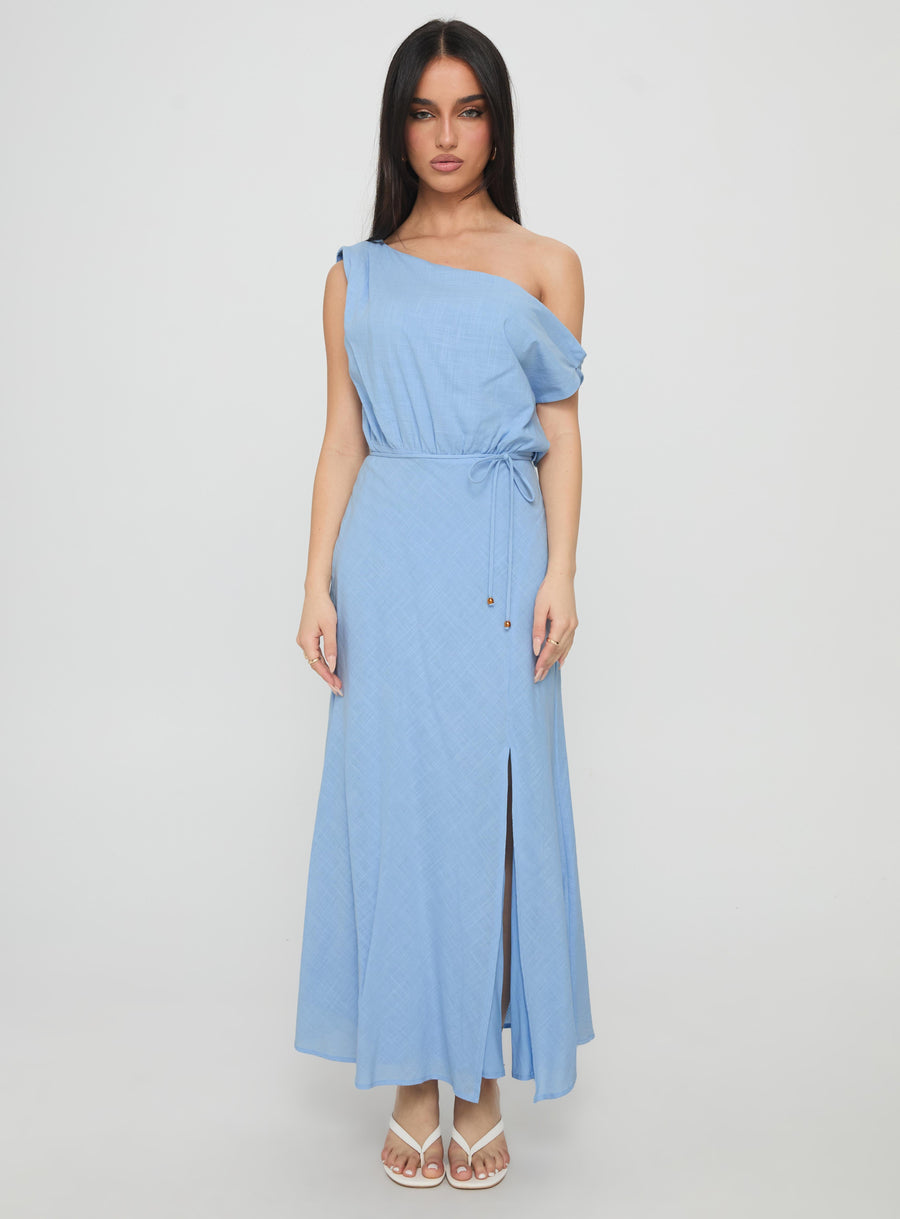 Frangelica Off The Shoulder Maxi Dress Light Blue · photo 6