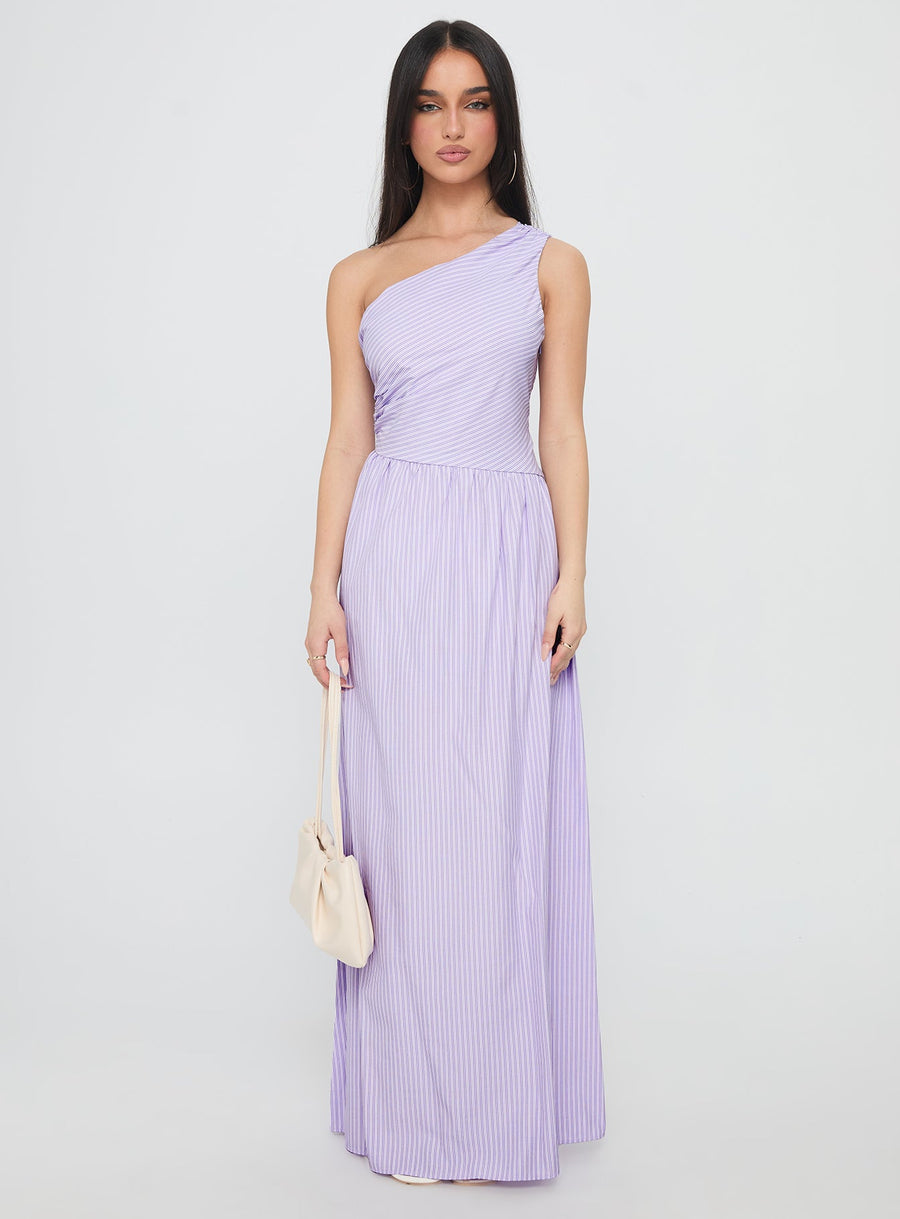 Allicia One Shoulder Maxi Dress Purple · photo 6