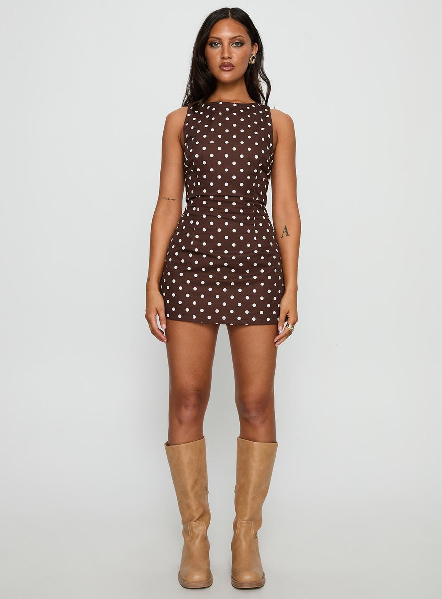 Yumiko Romper Brown Polka Dot · photo 7