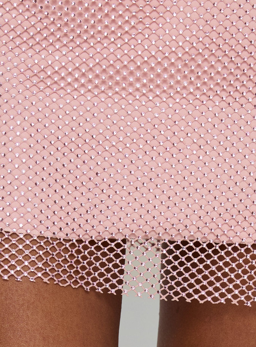 Jemira Strapless Shimmer Mini Dress Pink · photo 6