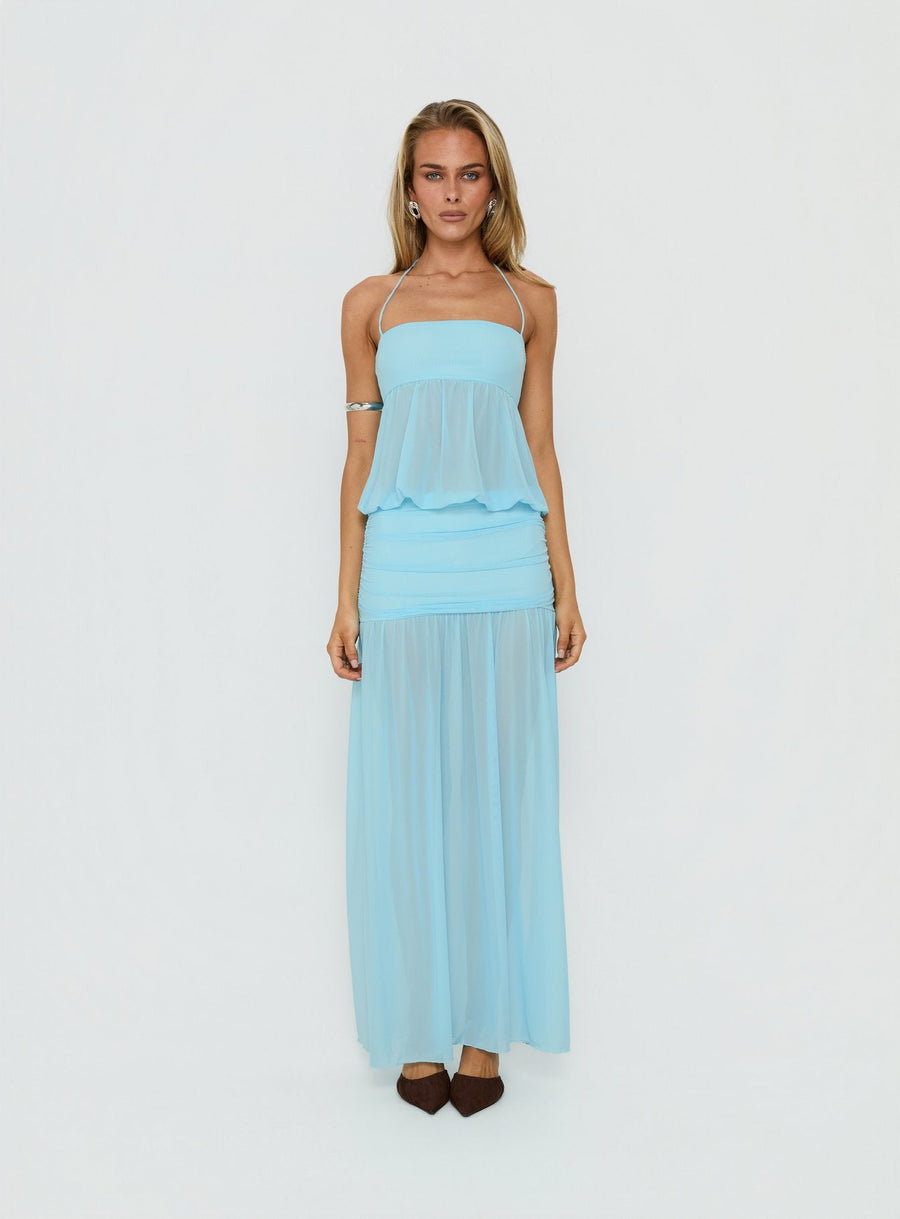 Jesemia Halter Blouson Maxi Dress Blue · photo 7