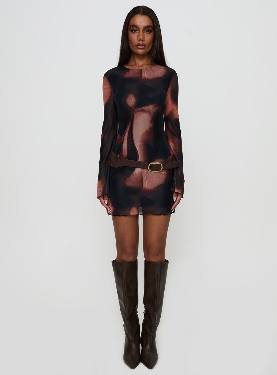 Nyxia Long Sleeve Mini Dress Multi · photo 7