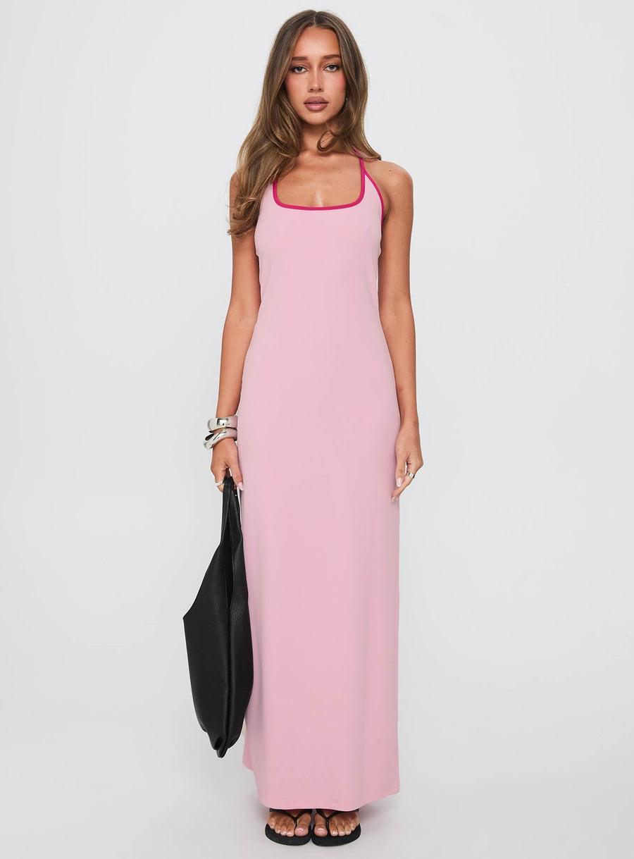 Teisha Halter Maxi Dress Pink · photo 6