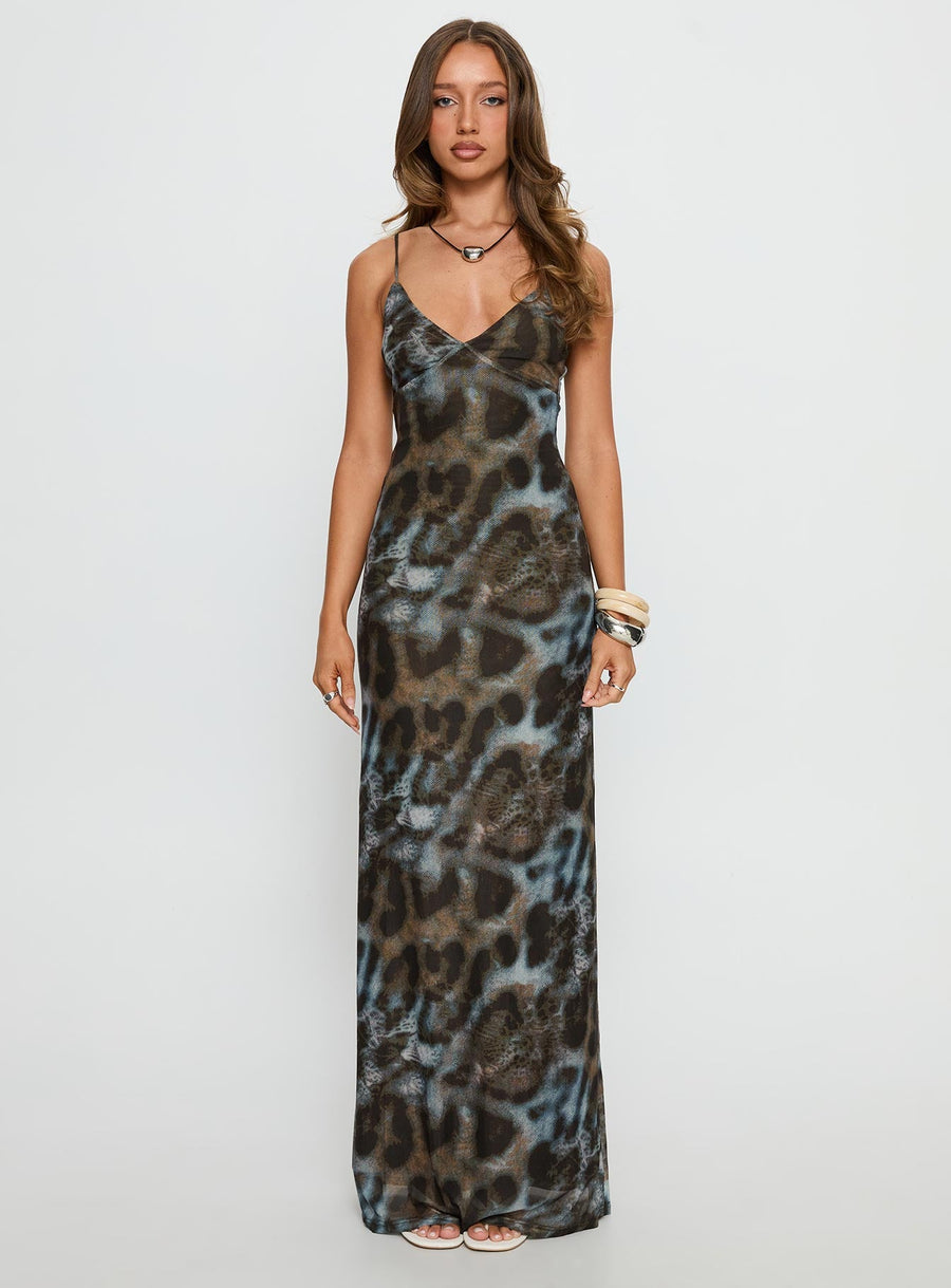 Saphrona V-neck Maxi Dress Leopard · photo 6