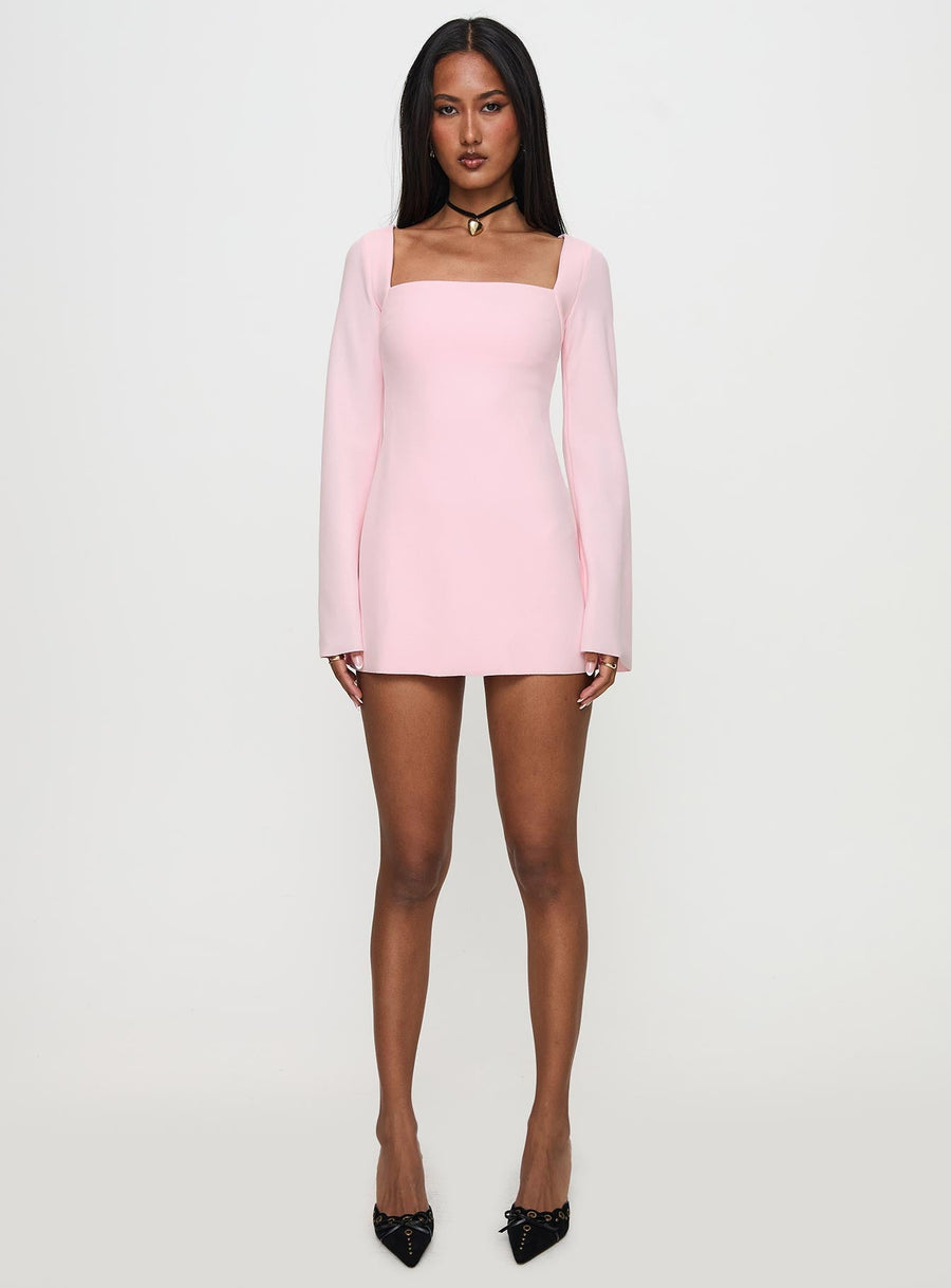 Bombshell Long Sleeve Mini Dress Pink · photo 7