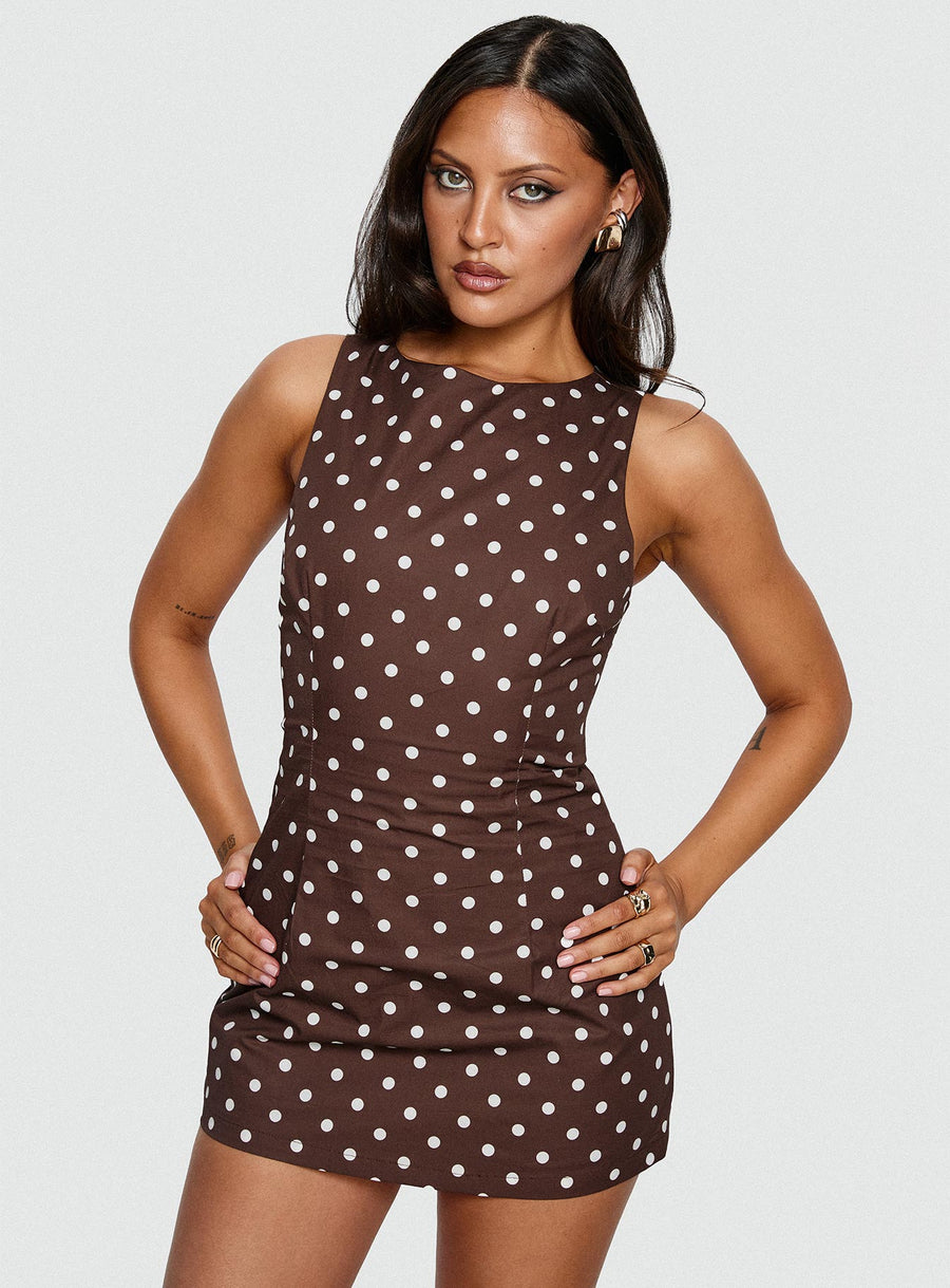 Yumiko Romper Brown Polka Dot · photo 8
