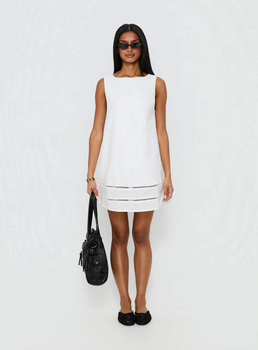 Haily Babydoll Mini Dress White · photo 8